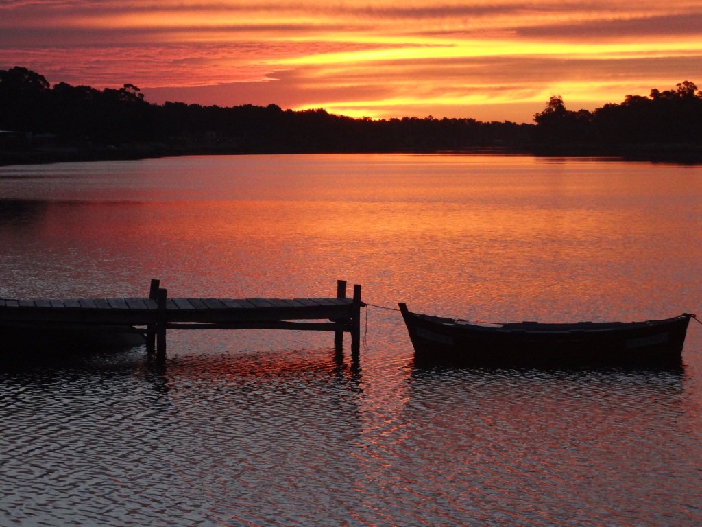 Sonnenuntergang am Arroyo Pando